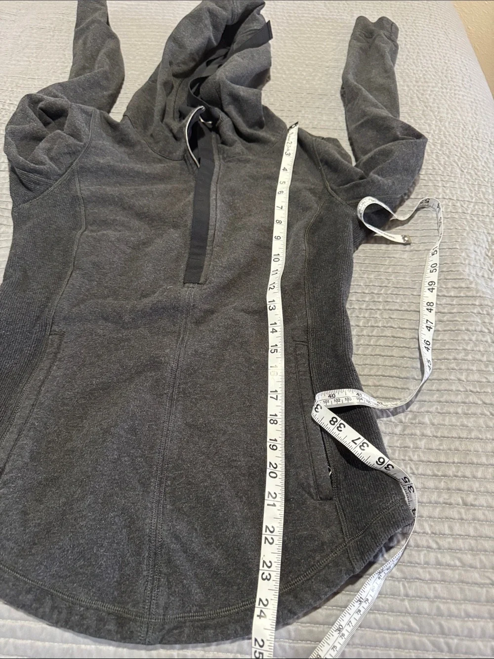 lululemon athletica Dark Charcoal Hooded Pullover old version .